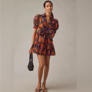 FARM Rio Bow Front Mini Dress Black Motif